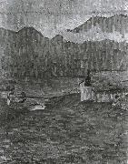 Giovanni Giacometti Giorno di pioggia oil on canvas